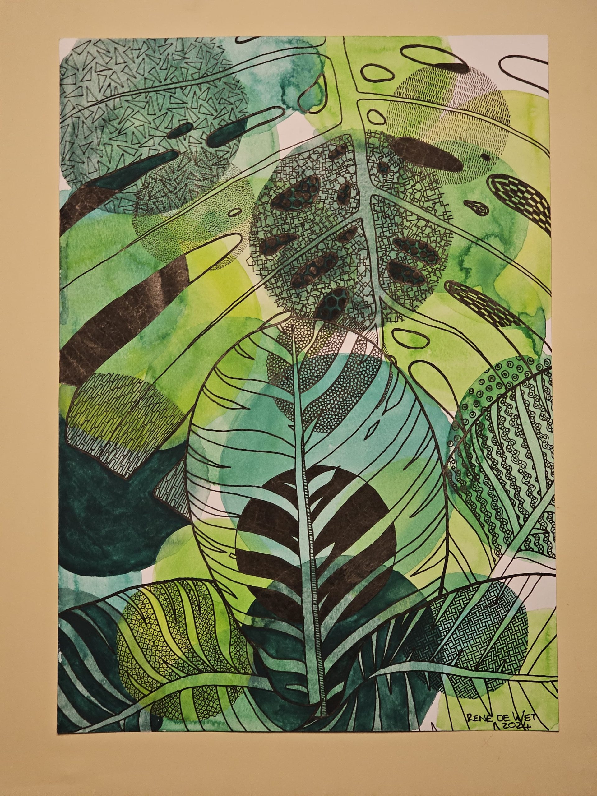 Green Leaves, A3, Rene de Wet - Image 2