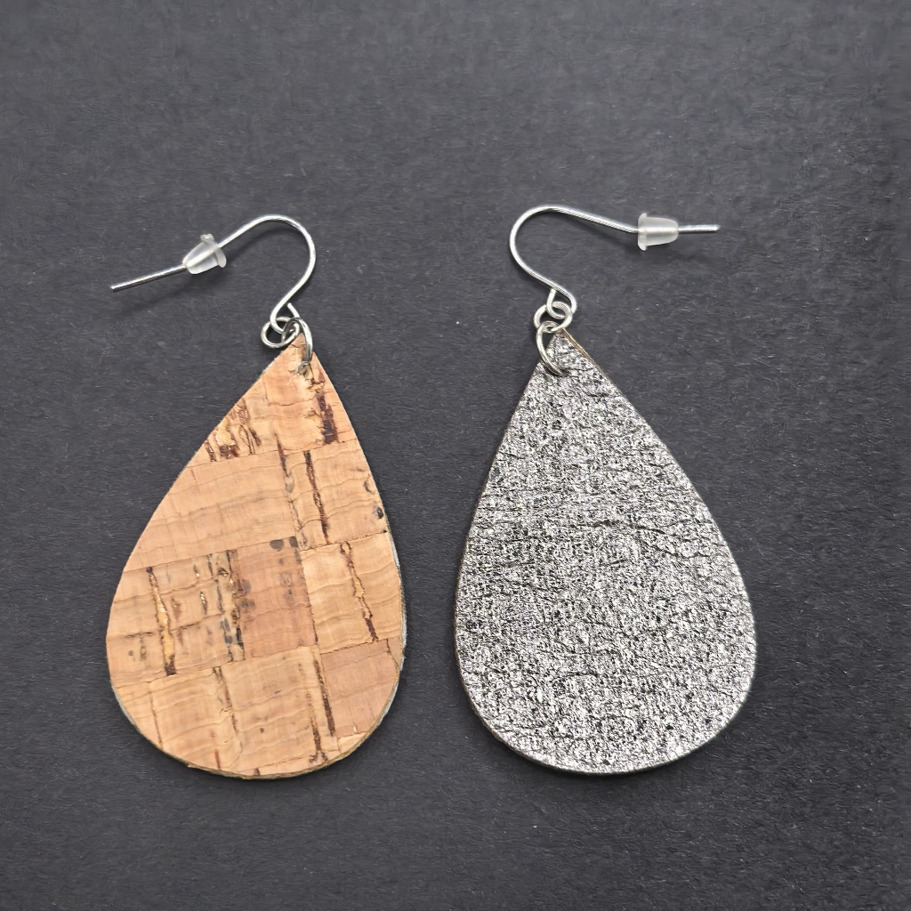Teardrop Leather Earrings (Different colours) - Image 8